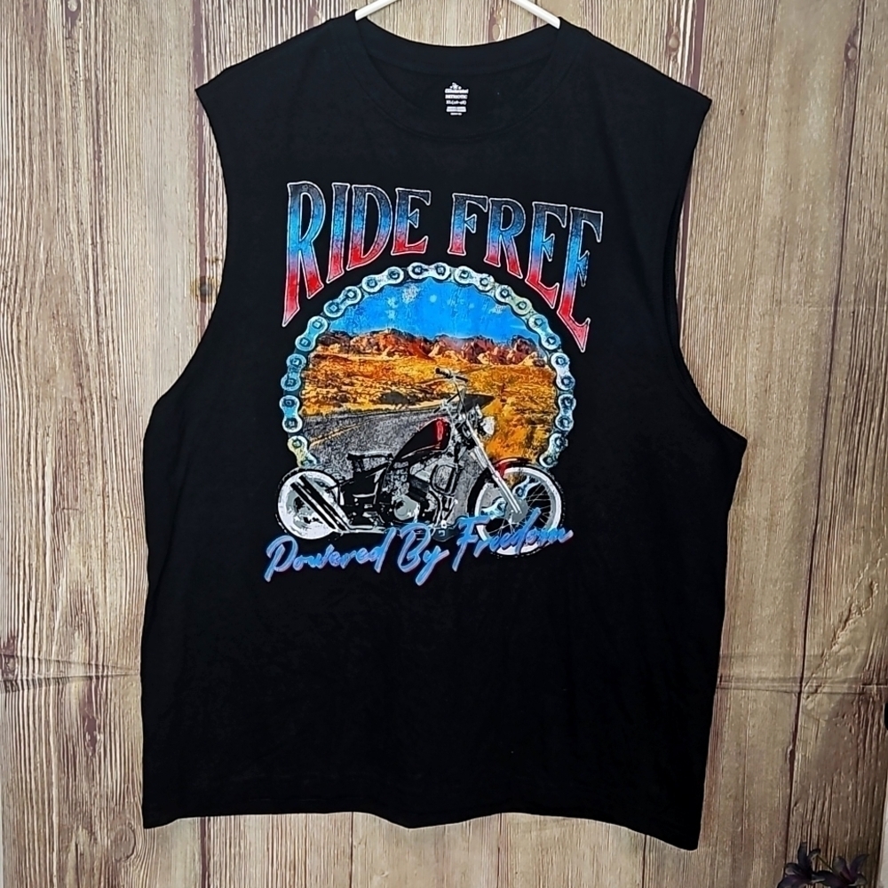 Mens Tank Top Biker Tee Sz XL 46-48
